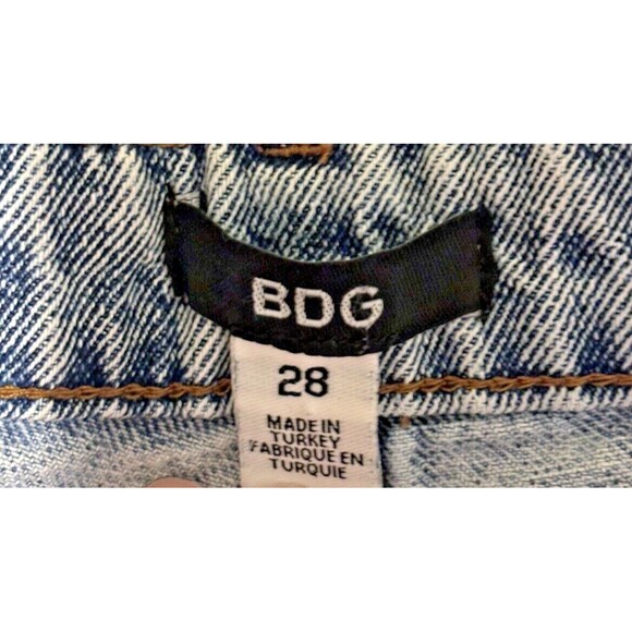 BDG Jeans Womens Size 28 Blue Colorblock Patchwork Raw Hem - Picture 5 of 6